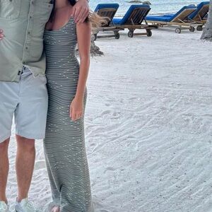 Herve Leger Olive and Gray Dress